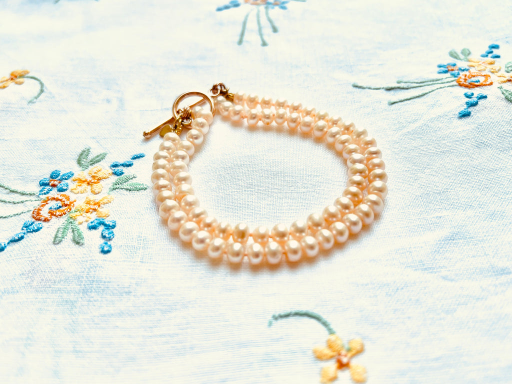 Pink Pearl Duo Bracelet